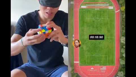 Rubik's Solve vs. Allyson Felix! (Olympics 2021)