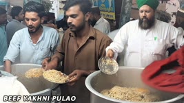 Non Stop Beef Hyderabadi Pulao | Free Beef Pulao street food Karachi