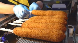 왕핫도그 Cheese Bomb! 20cm Big Hot Dog (Corn Dog) - Korean Street Food