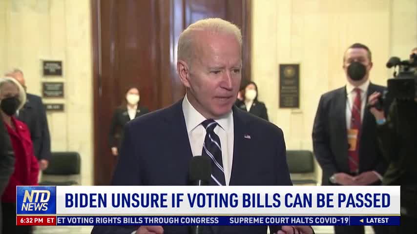Biden Unsure If Voting Bills Can Be Passed