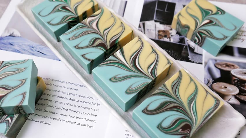 梵文渲染皂 - Mantra Swirl handmade soap for 2021/11 soap challenge club - 手工皂