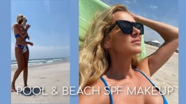 My Pool & Beach SPF Makeup | Trip To The Beach With Me