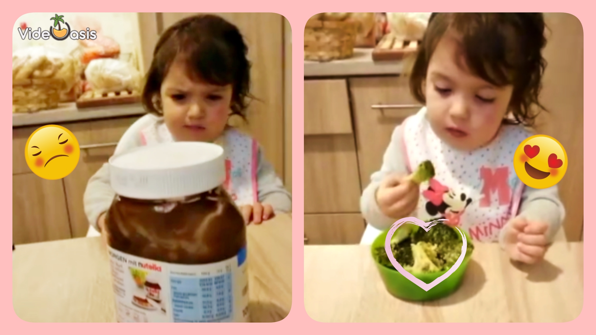 Little Girl Chooses to Eat Broccoli over Chocolates and Candies｜VideOasis