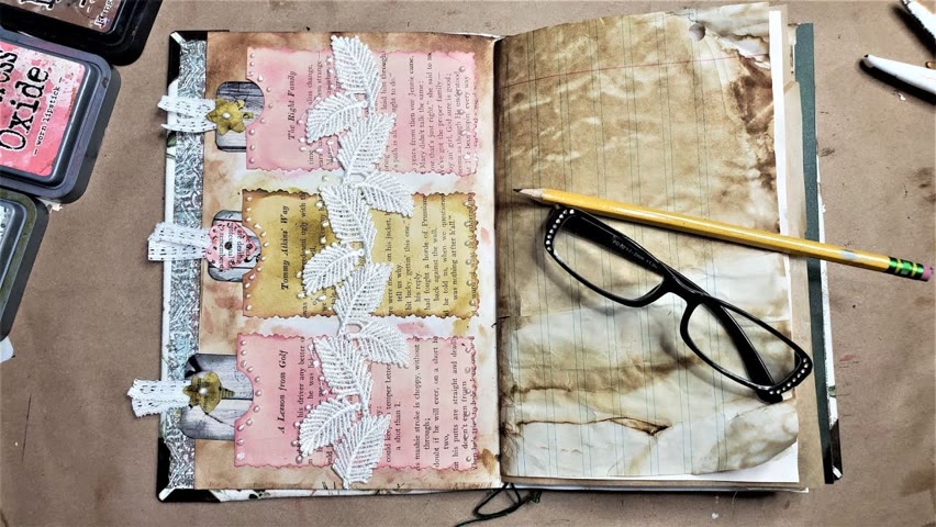 Junk Journal~Using Up Book Pages  Ep 47~3 Easy Side Pockets~Page Layout! :) #ThePaperOutpost