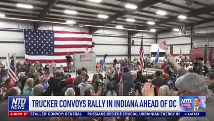 Trucker Convoys Rally in Indiana Ahead of DC