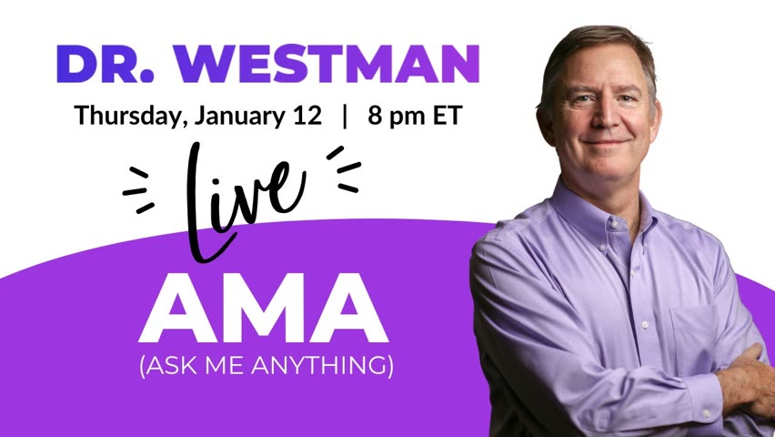 LIVE Ask Me Anything with Dr. Eric Westman Tonight