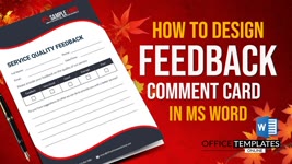How to Design a Comment/Feedback Card in MS Word | DIY Microsoft Tutorial