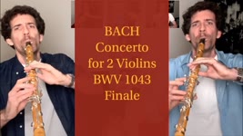 Bach concerto for 2 violins BWV 1043 Finale | Nicolas Baldeyrou clarinet ensemble