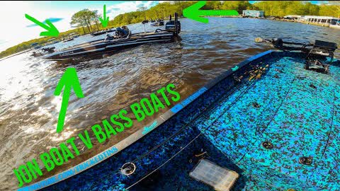 Fishing A Tournament in my JON Boat vs BASS Boats || First Tuesday Nighter Of The Year!