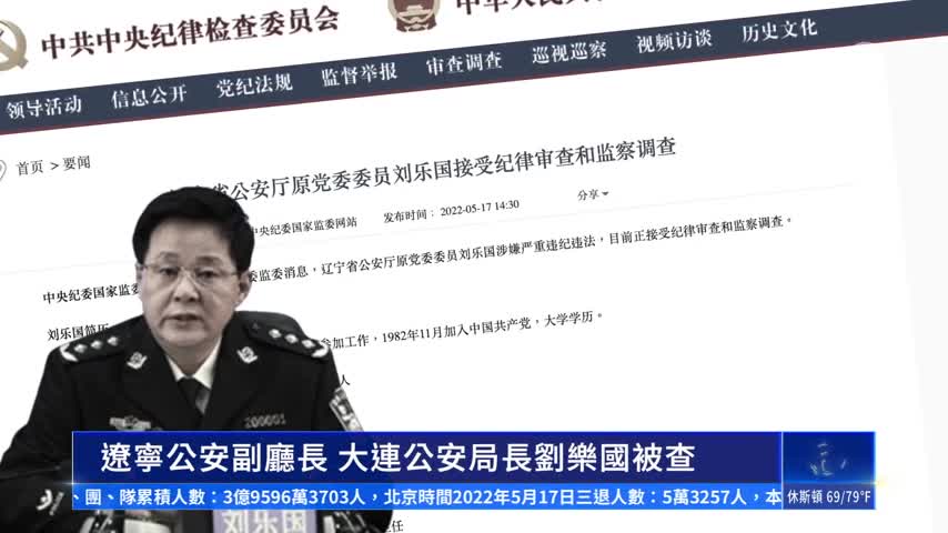 【落馬官員】遼寧省公安副廳長、大連公安局長劉樂國被查 曾迫害法輪功