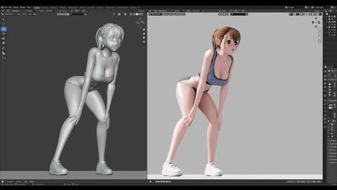 Anime Character Modeling and Animation Full process - Blender 2.93