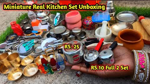 Miniature Real cooking Kitchen set Installation | Mini Kitchen Real Utensils Collection Kitchen Set