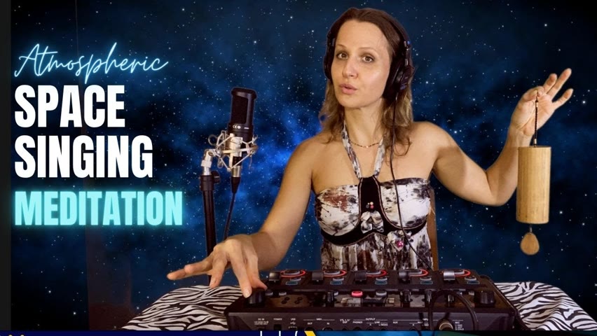 Floating in Space: Guided Meditation + Soft Voice Singing For Sleep | Female Vocals | RC-505