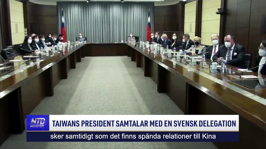 Taiwans president samtalar med en svensk delegation | NTD NYHETER