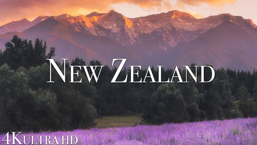 New Zealand 4K - AMAZING Beautiful Nature with Relaxing Music & Soundscapes - Relaxation Film