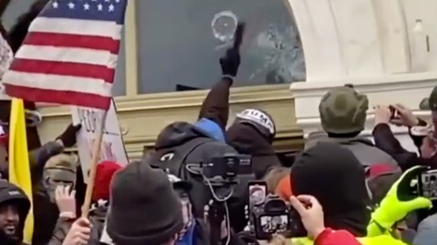 Trump Supporters Stop 'Antifa' From Breaking Into Capitol