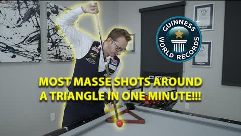 Most Pool Balls Potted Around a Triangle - Official Guinness World Record w/ Venom Trickshots