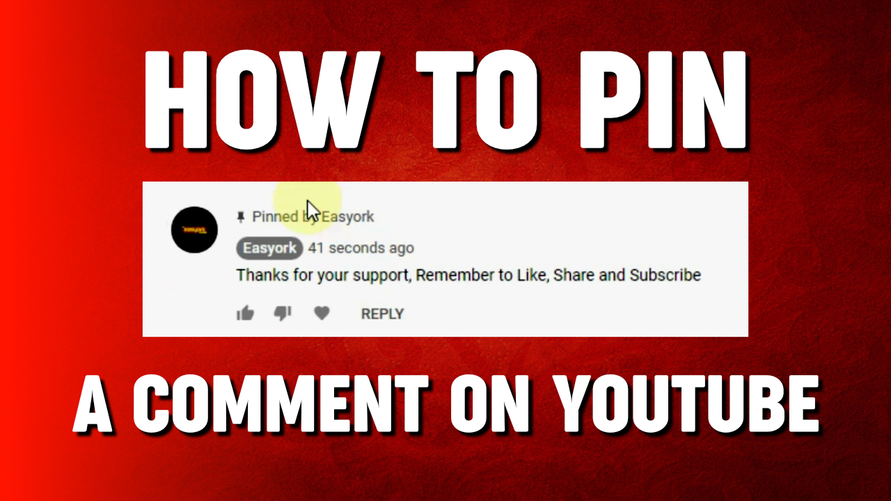 How to Pin A comment on youtube