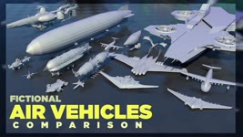 ✈️ Fictional AIR VEHICLES Size Comparison (3D)