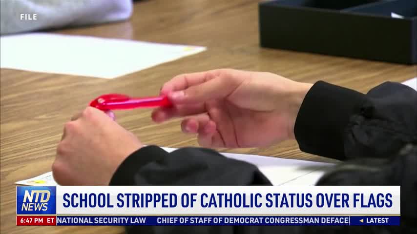 School Stripped of Catholic Status Over Flags