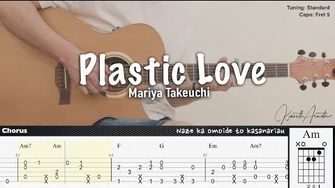 Plastic Love - Mariya Takeuchi | Fingerstyle Guitar | TAB + Chords + Lyrics
