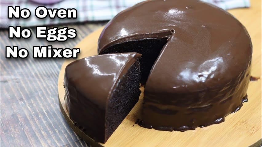 Soft Chocolate Cake | Kek Coklat Moist Tanpa Telur | No Oven | No Eggs
