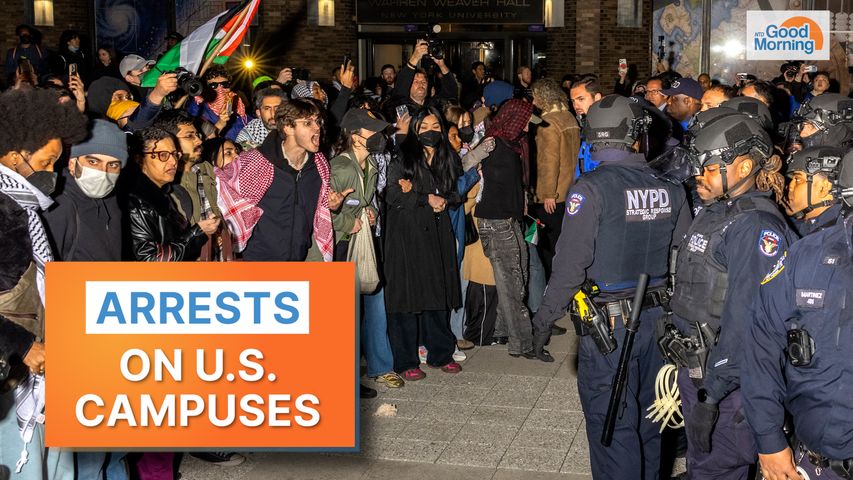 Dozens Arrested at Anti-Israel Protests on U.S. Campuses; Prosecutors Want Trump Held in Contempt
