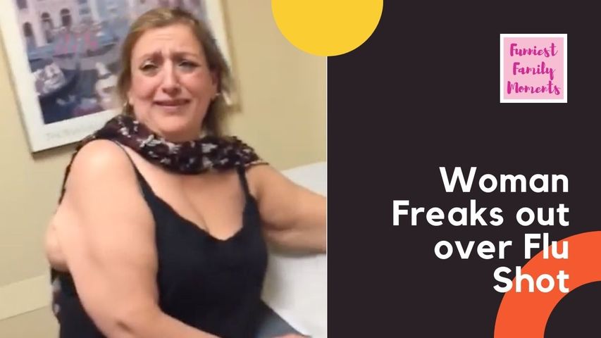 Woman Freaks out over Flu Shot