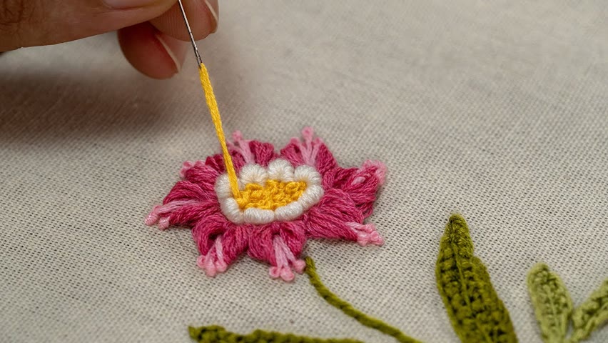 Unique Floral Design with Loop Stitch