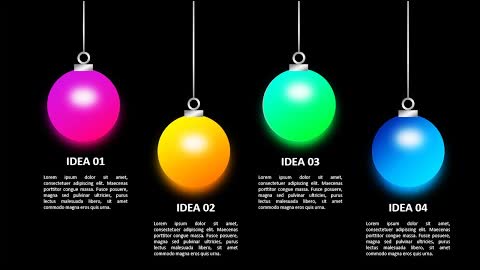 Glowing Idea Options Slide in PowerPoint