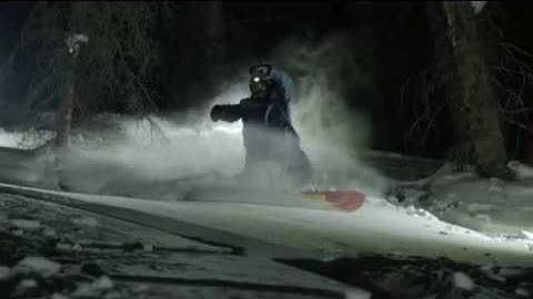 Snowboarding at Night with Stratus LEDs