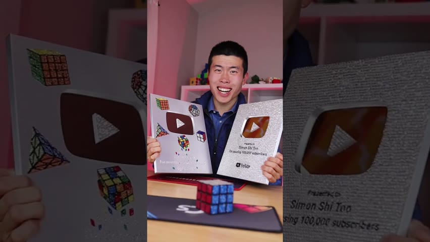 2 YouTube Play Buttons (Crystals Rubik's Cubes!)