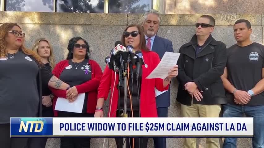 Police Widow to File $25 Million Claim Against Los Angeles DA