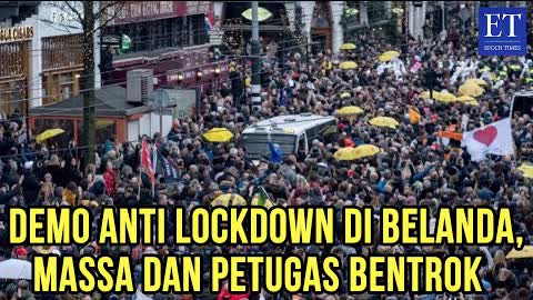 Demo Anti Lockdown di Belanda,  Massa dan Petugas Bentrok