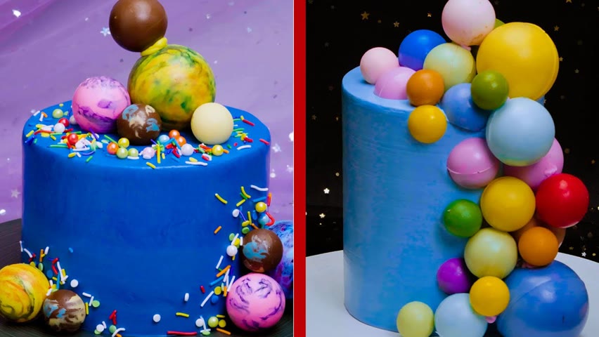 Fancy Rainbow Ball Cake Decorating Ideas | Best Tasty Chocolate Cake