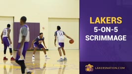 Lakers 5-On-5 Scrimmage: Brandon Ingram, D'Angelo Russell, Randle, Nance