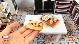 [ENGSUB] Floral Design Roll Cake | ASMR Mini Cooking