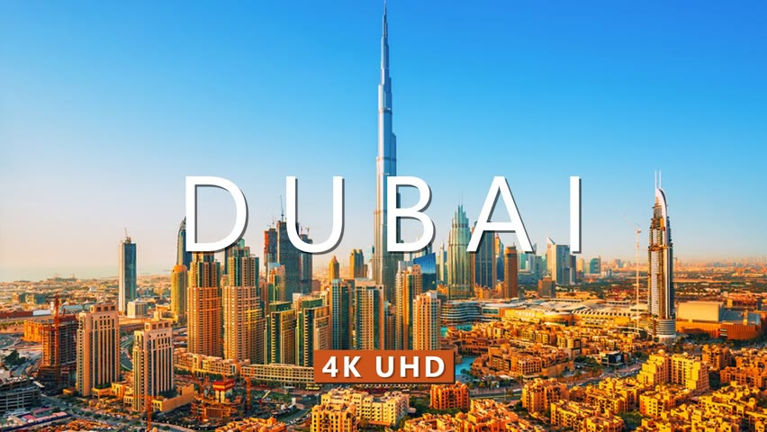 Flying over Dubai 4K UHD - Relaxation Drone Film with Calming Piano Music