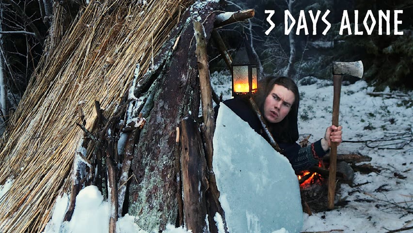 3 Days Winter Bushcraft by the FROZEN SEA❄️Epic Beach Shelter Camping