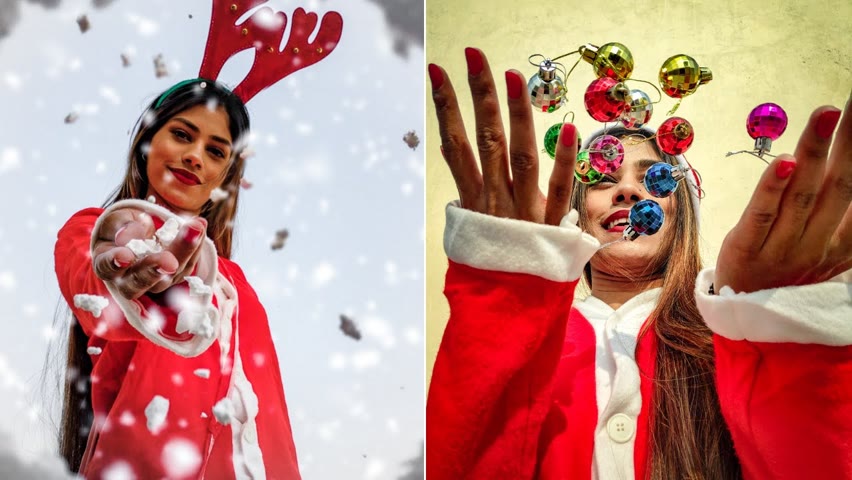 10 Amazing CHRISTMAS Photoshoot Ideas At Home | Christmas Photography Ideas With Phone |Photo Walker