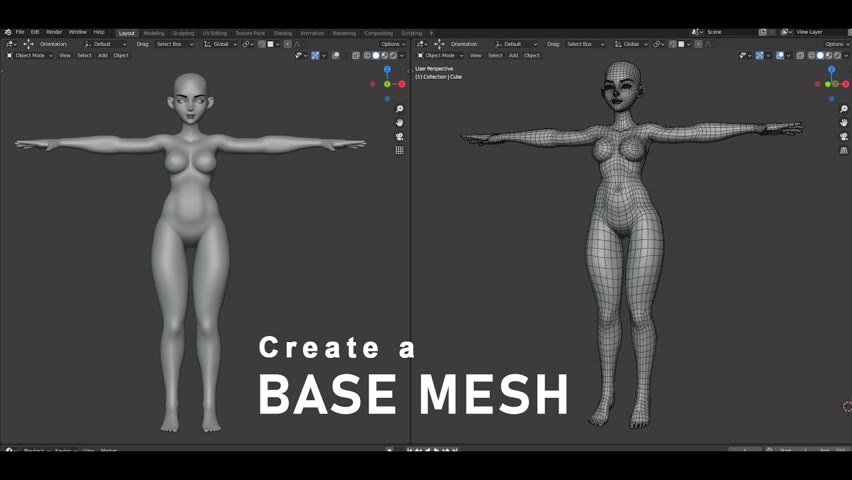 Create a Perfect Body Base Mesh with Blender 2.92