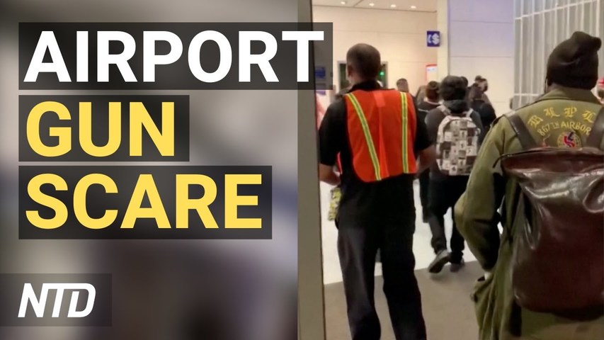 Airport Terminal Evacuated Over Gun Scare; Space Center Employees Protest Vax Mandate | NTD