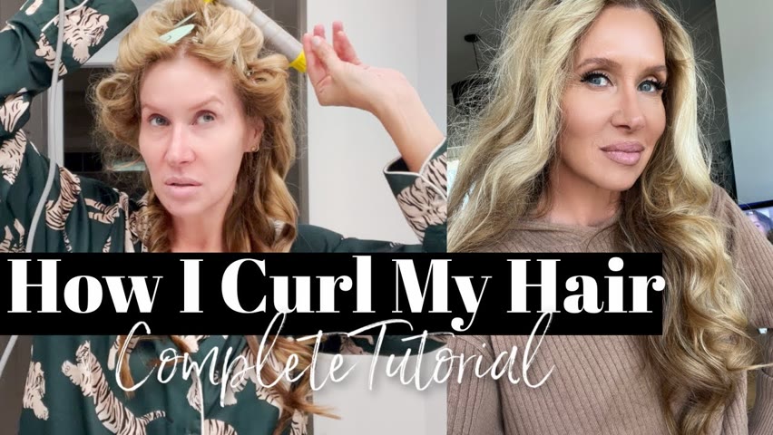 How I Curl My Hair With The Drybar Wrap Party Wand | Complete Overnight Routine | Oribe | Over 50