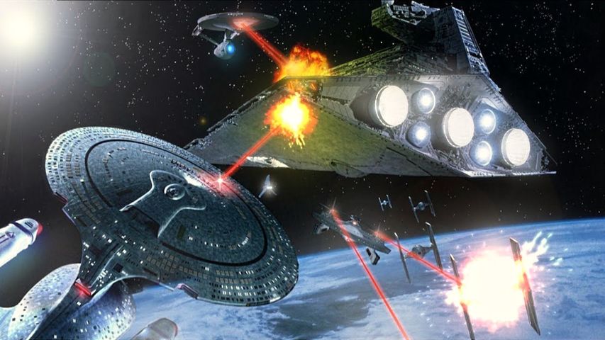 Galactic Battles - EPIC Battle between STAR WARS, STAR TREK, HALO & MASS EFFECT...