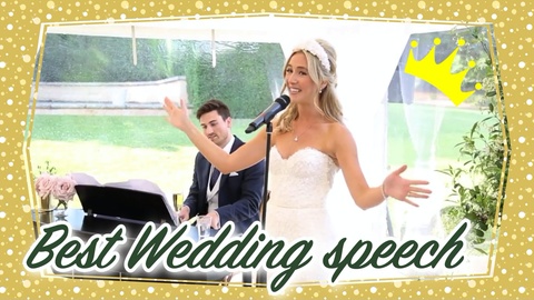 Bride and Groom sing EPIC Thank You Song to Wedding Guests - Best Wedding​ speech