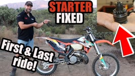 This KTM has the WORST suspension ever - but the starter works ;)