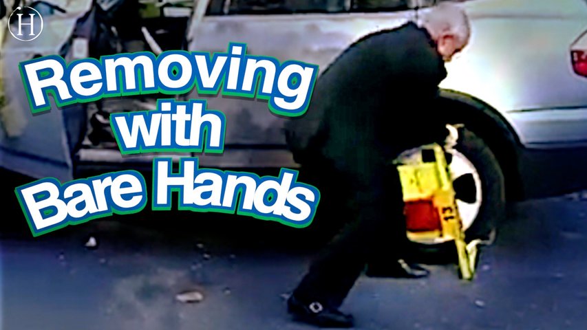 Man Removes Wheel Clamp With Bare Hands | Humanity Life