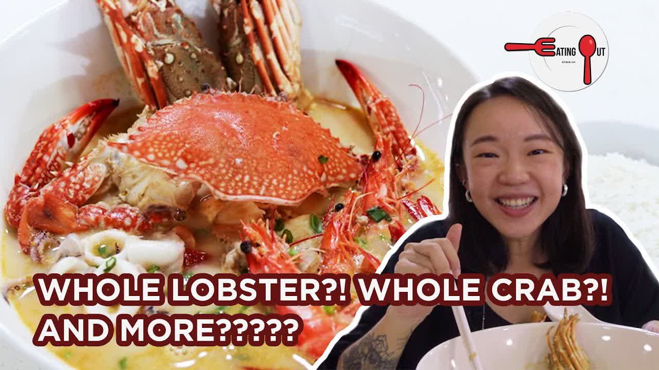GIANT Seafood bowl with whole Lobster and Crab! - Eating Out: Rayben King of Seafood Soup