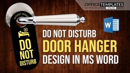 How to Design Door Hanger in MS Word | Patient Inside - Do not Disturb