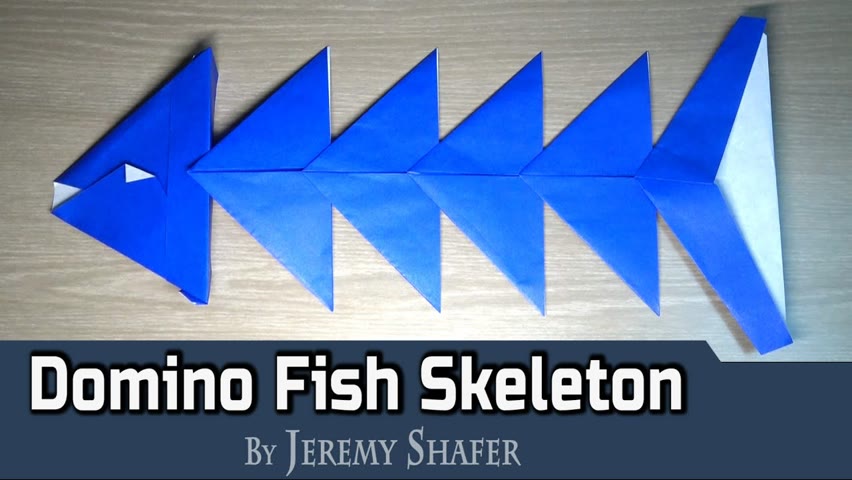 Origami Domino Fish Skeleton